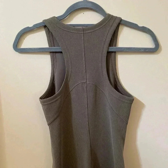 LULULEMON RIBBED SOFTSTREME SLIM FIT TANK ATHLETIC TENNIS DRESS IN NOMAD SIZE 2 - Picture 8 of 11